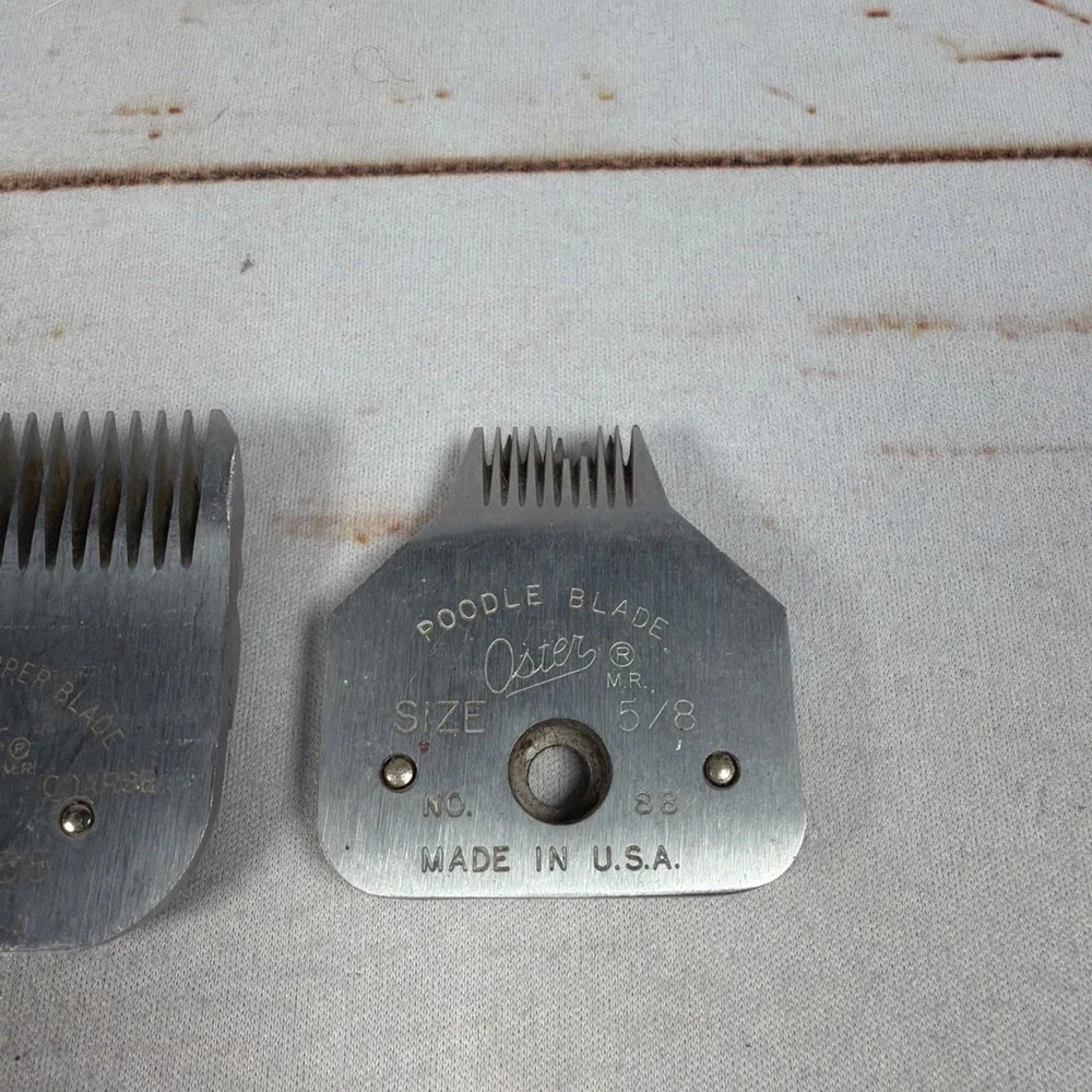 Lot of 2 Oster Animal Clipper Blades Size Coarse & 5/8 USA Dog Grooming Tested